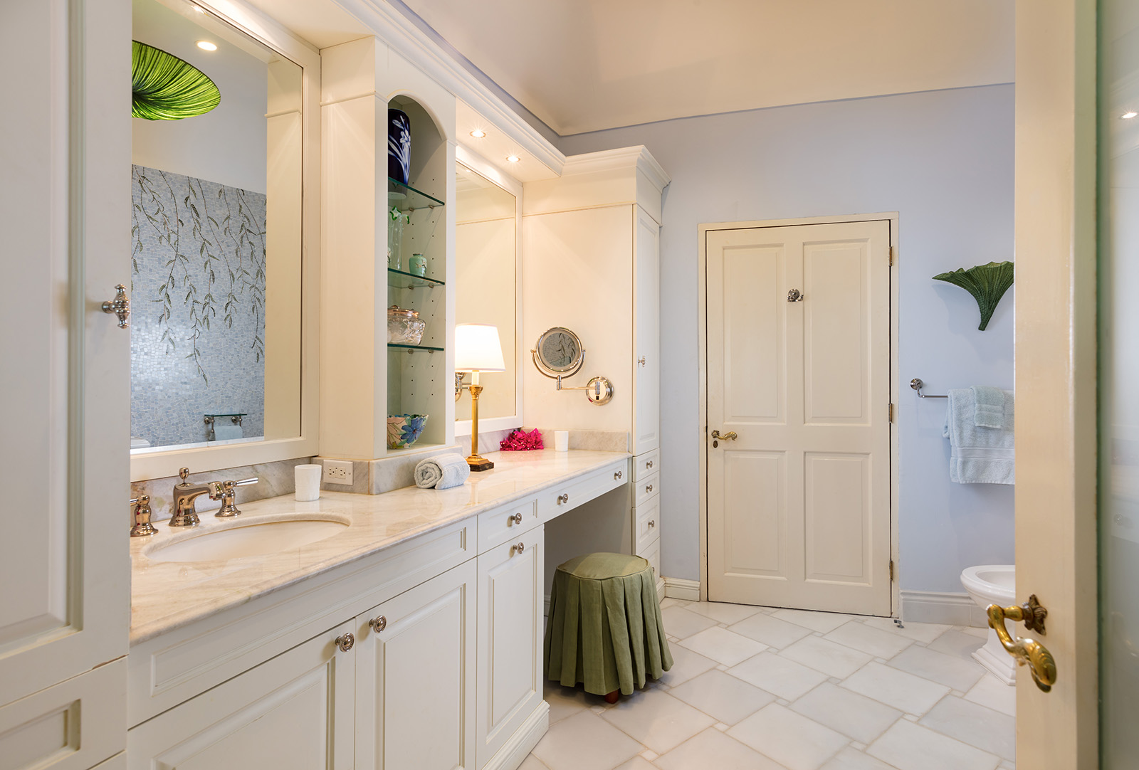 Little Hill villa bathroom sink and cupboards