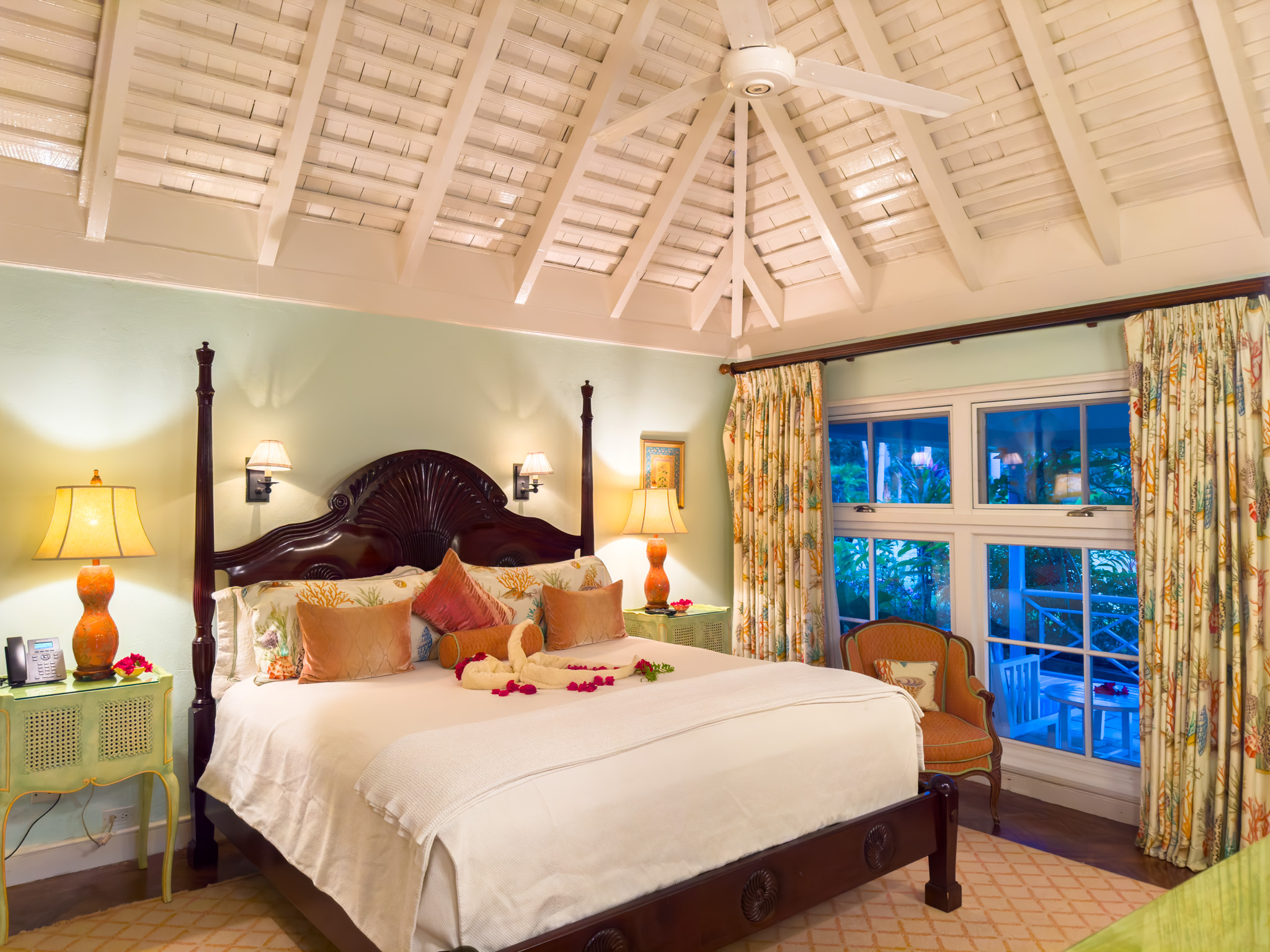 Little Hill villa bedroom with a large bed