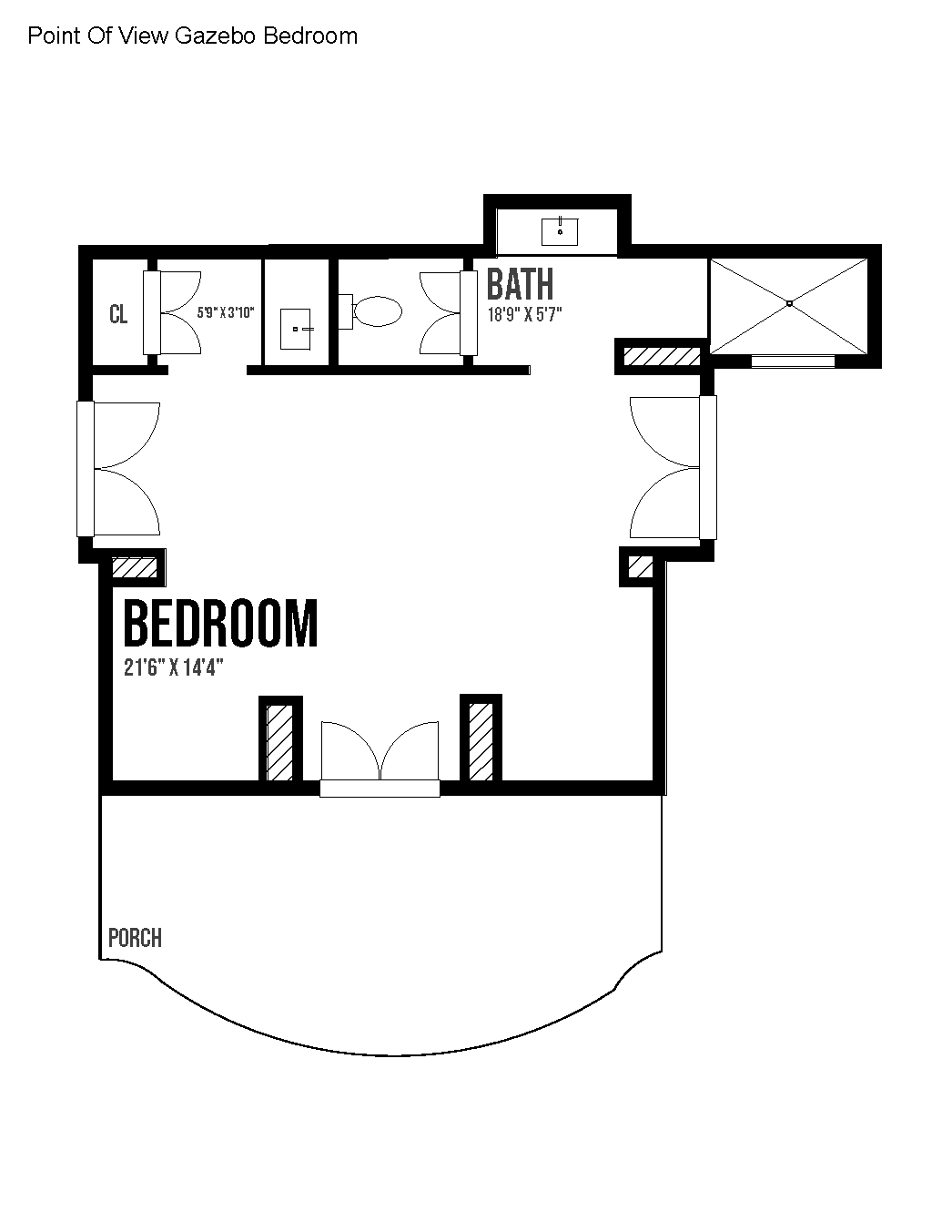 Point Of View Gazebo Bedroom Floor plan