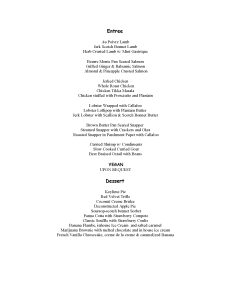 Point Of View Villa Menu Page 2