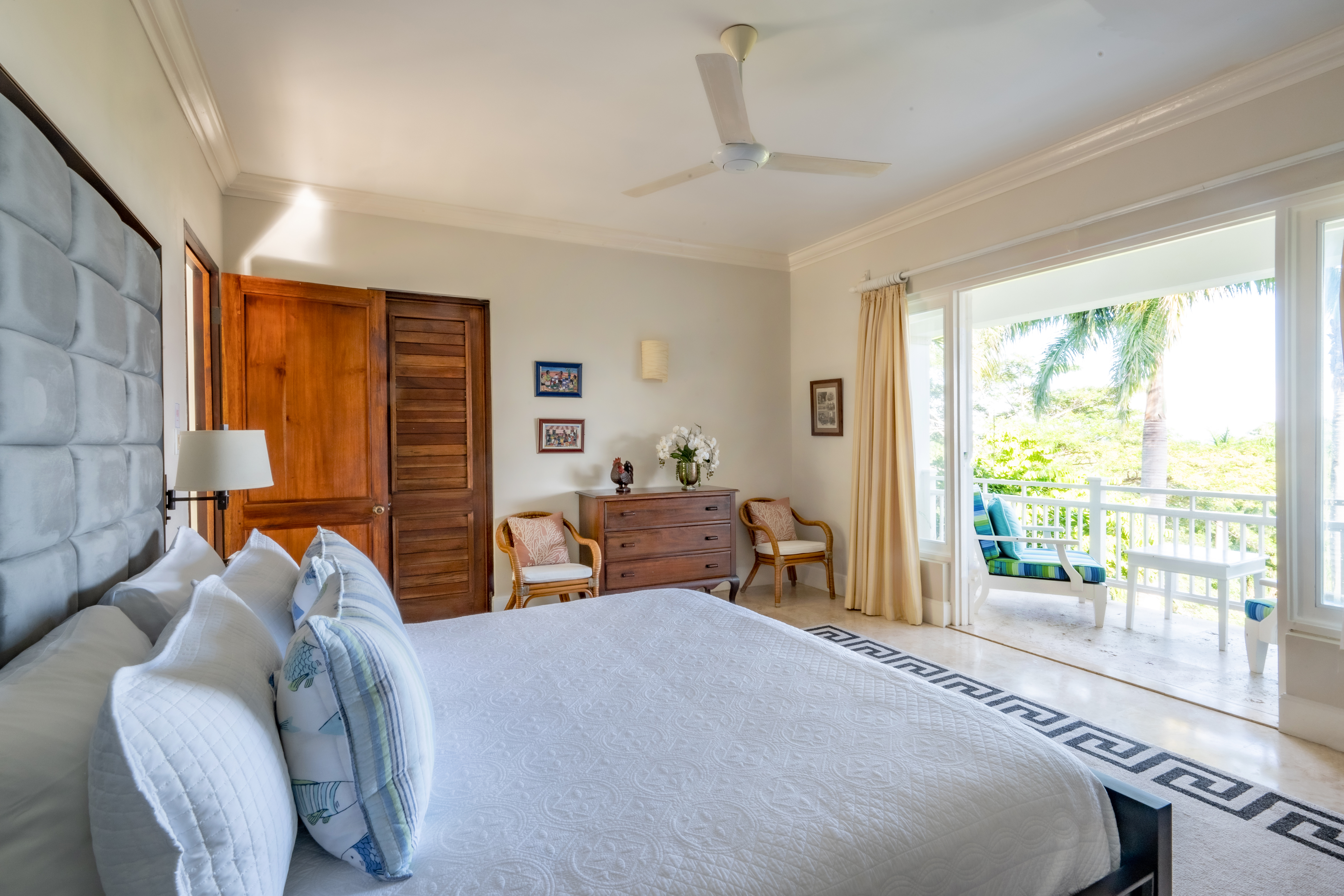 Hanover Windward Gardens bedroom with open doors