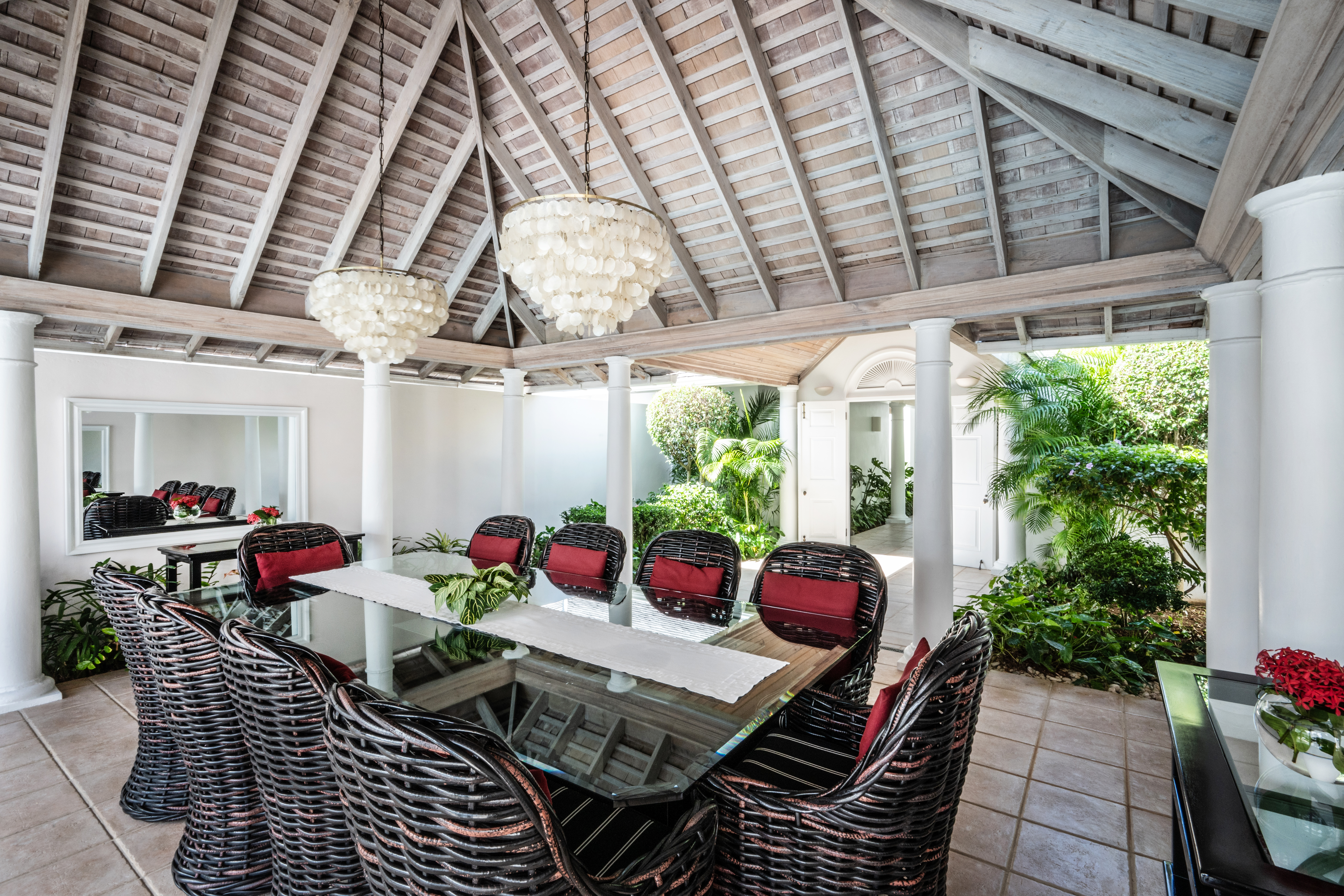 Phoenix villa dining table laid out