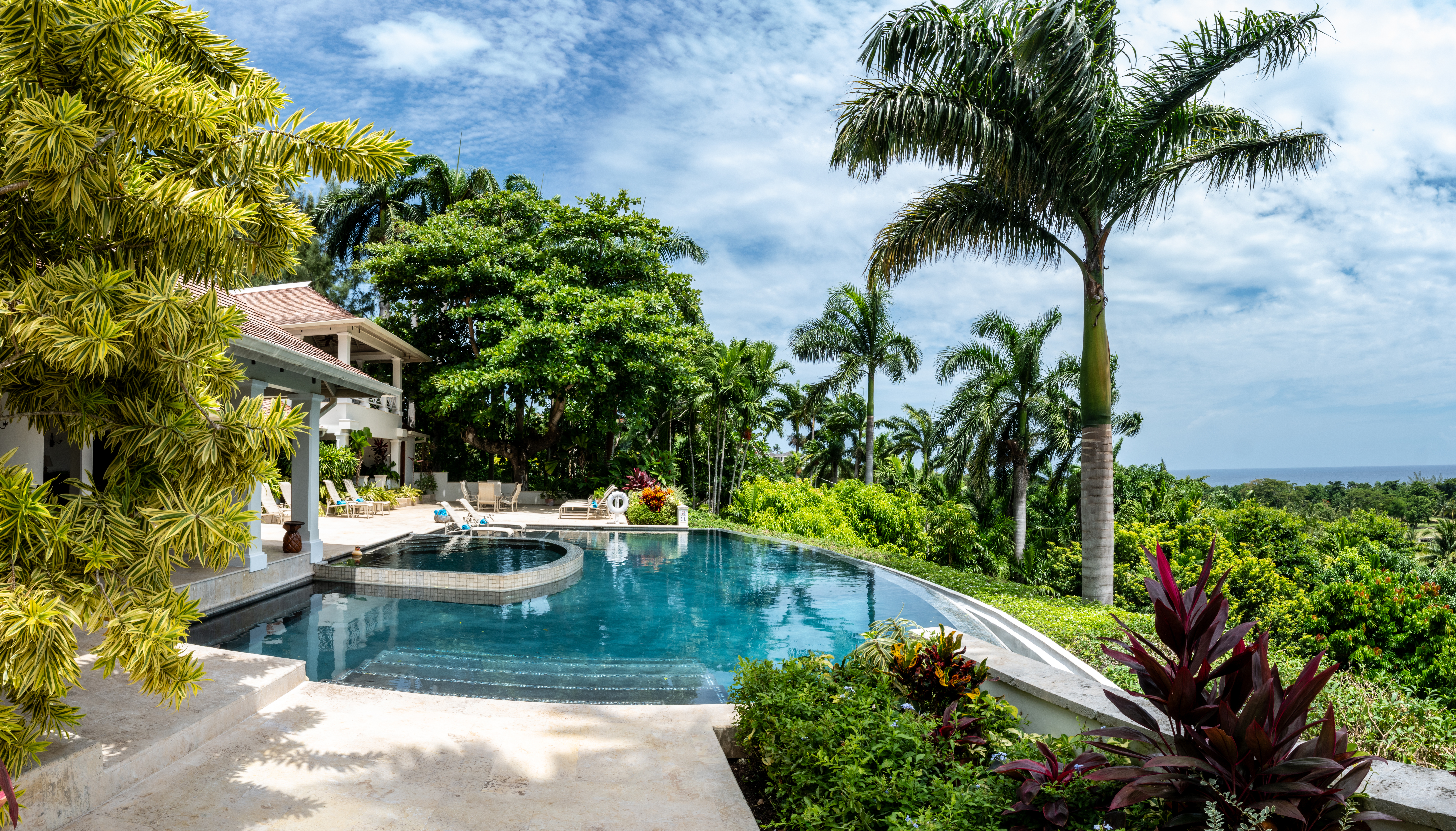 Someday Soon villa pool and palm trees