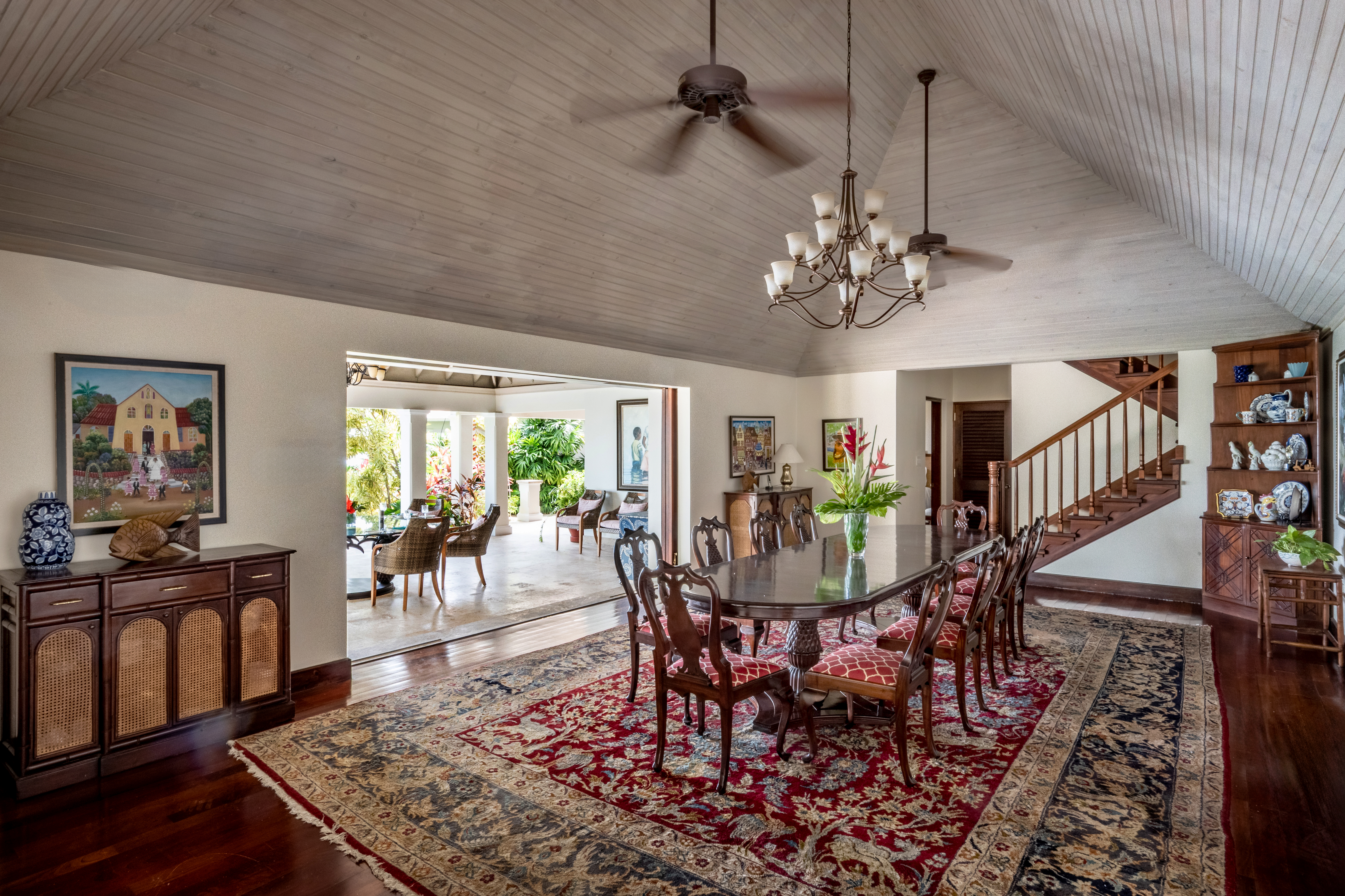 Someday Soon villa dining table in a large room