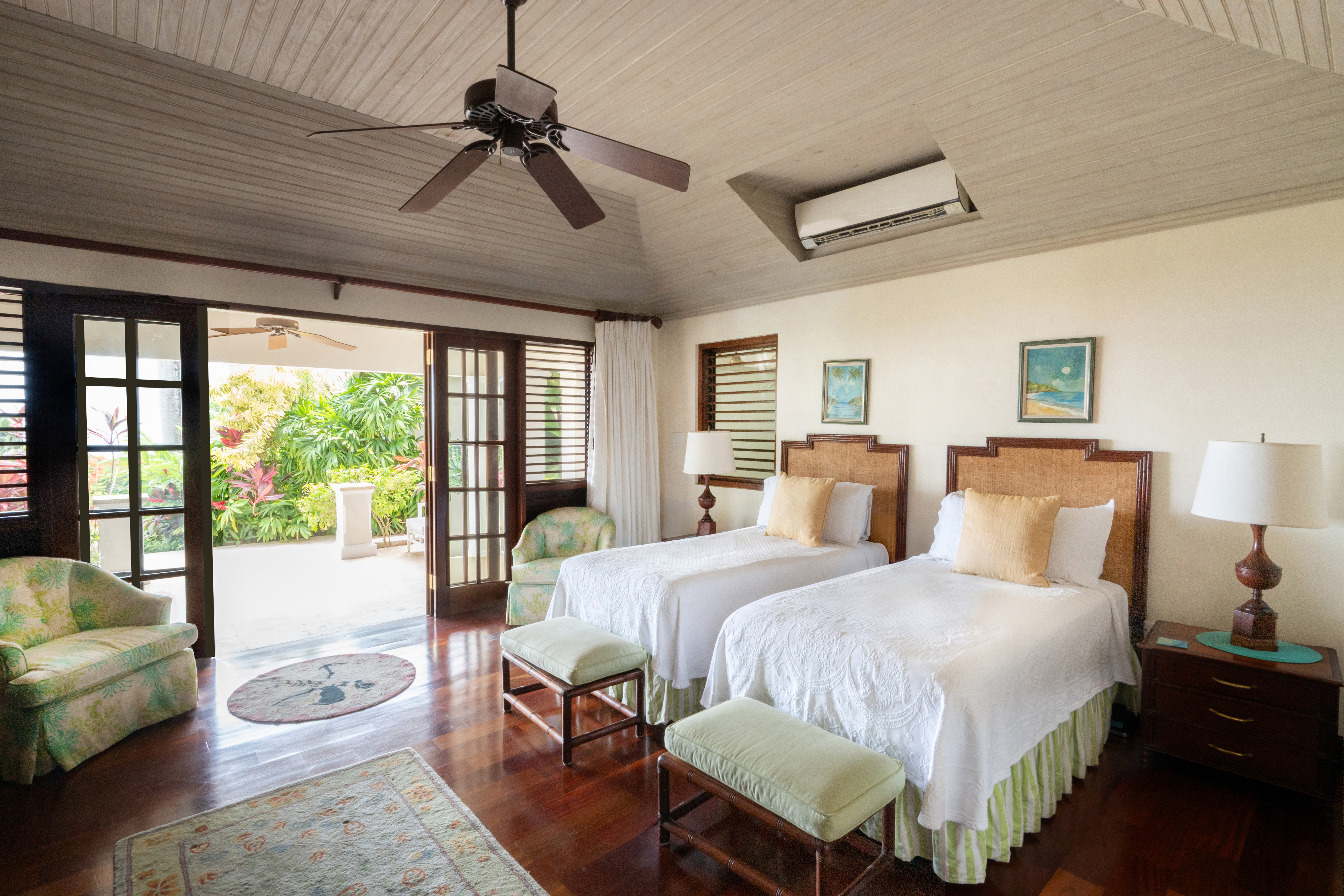 Someday Soon villa bedroom with two beds