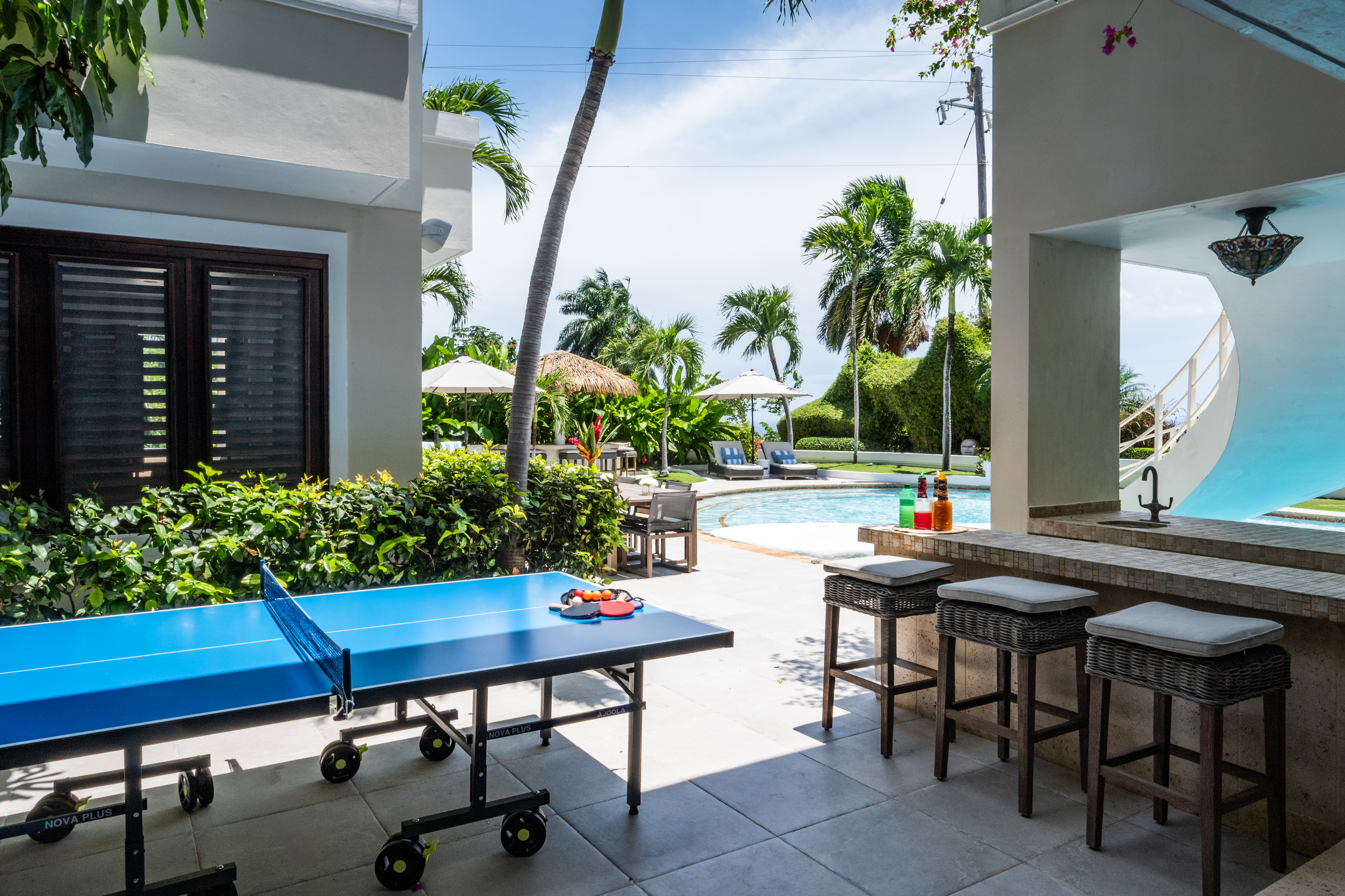 Trinity Villa pool and table tennis