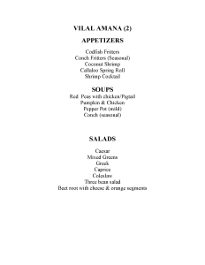 Villa Amana Appetizers, Soups and Salads Menu 2